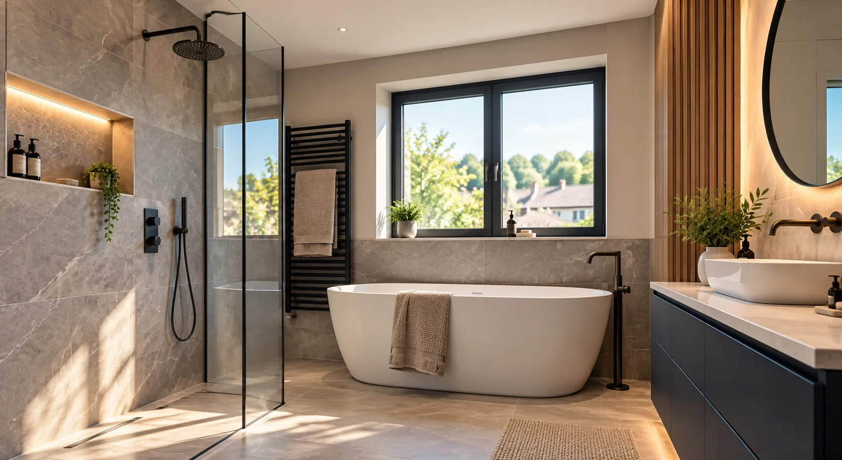 High quality modern bathroom renovation in Horsforth